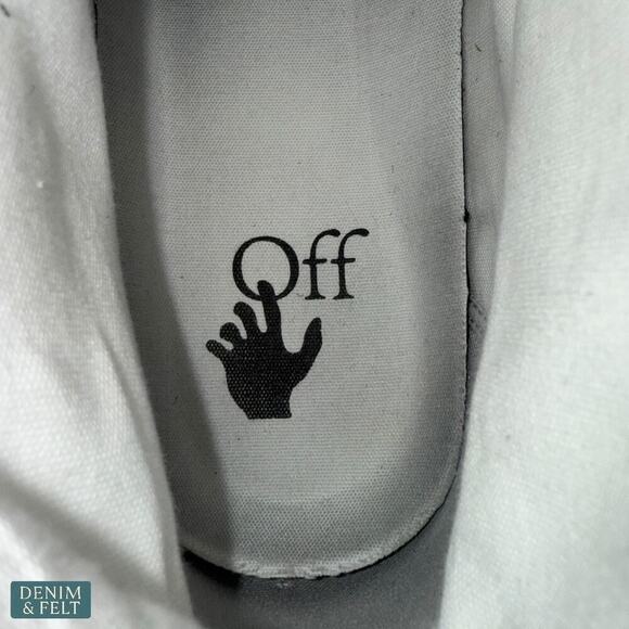Off-White Vulcanized Logo Mid Top Sneakers‎ White Black Designer Streetwear main image 7